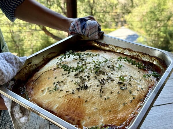 Baked Ricotta with Honey & Thyme
